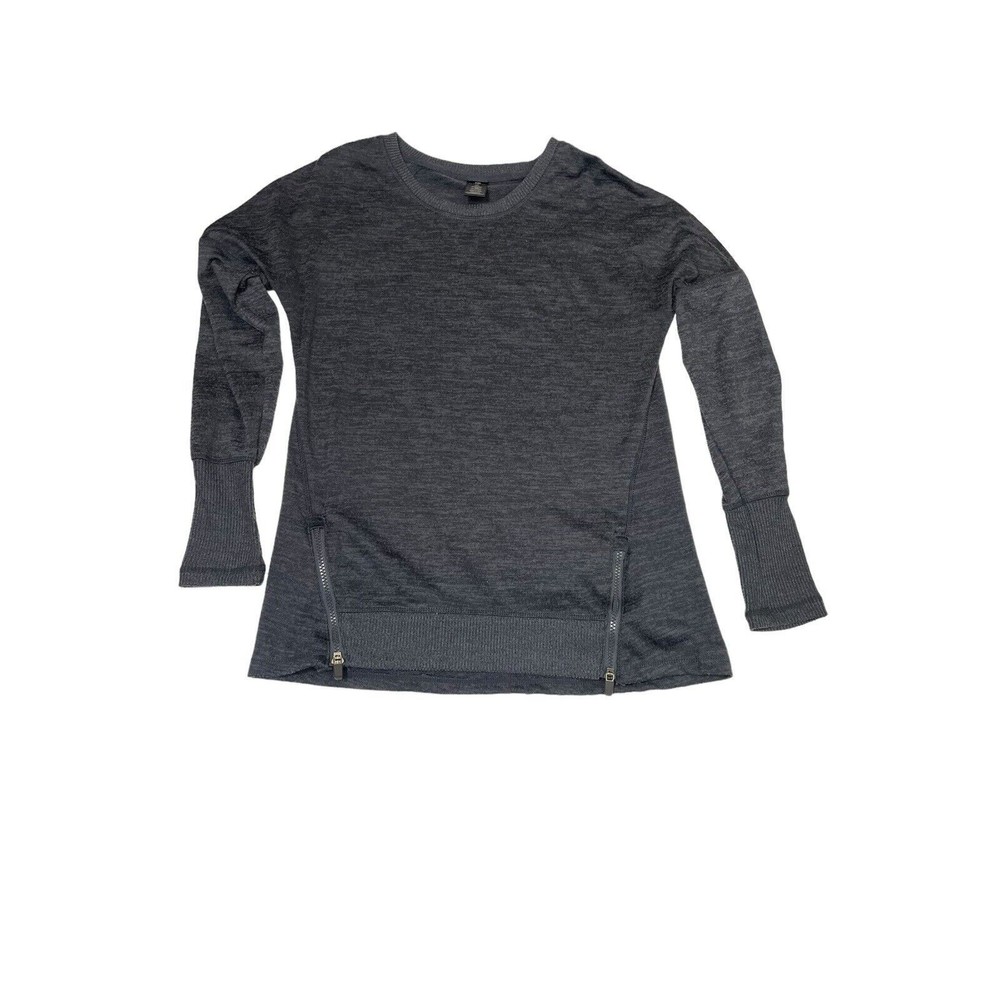 Active Life Charcoal Gray Long Sleeve Sweater Women’s Medium With‎ Zippers